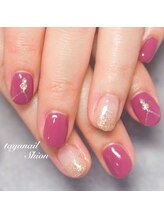 たゆ ネイル(たゆnail)/深みピンク肌馴染みネイル