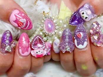 お客様オーダーガーリー痛ネイル