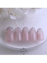 ピオニーネイル(peony nail)/ビジューフレンチ
