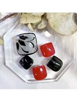 サロンR/クリアフラワーネイル