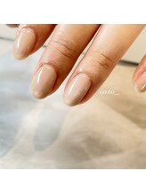 ネイルサロン イントゥ(into_)/グレージュ　マグネットネイル