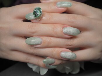 ネイルサロン イツキ(itsuki)/春green mag×ブローチビジュー