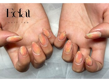 エクラ 大阪梅田(Eclat)/みずみずしい桃風ネイル