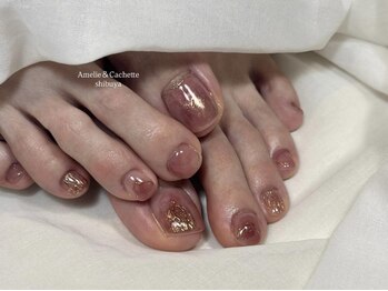 アメリアンドカシェット(Amelie&Cachette)/フットネイル:aoi