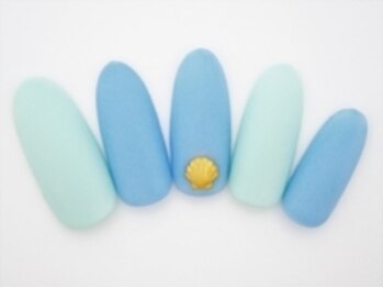 ワンネイル(ONE NAIL)/＃ワンカラー＃夏＃貝殻＃マット