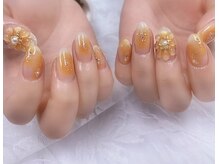 ディアリーネイル(Dearly Nail)/ぷっくりフラワーネイル