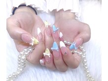 クイーンネイル 新宿(Queen nail)/長さ出し　デザインやり放題