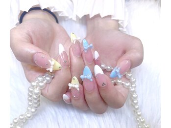 クイーンネイル 新宿(Queen nail)/長さ出し　デザインやり放題