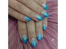 ケーエムネイル(Kmnail)/波のキラキラネイル♪