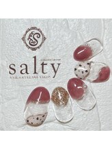 ネイルアンドアイラッシュサロン ソルティ 寺田町(salty)/ニュアンスネイル