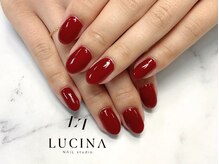 ネイルスタジオ ルキナ(LUCINA)/c-424 ボルドーワンカラーネイル