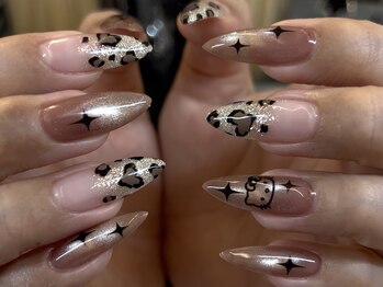 レオパードマグネットネイル