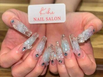キヒ 秋葉原店(Kihi)/初夏 水滴 クリアネイル 海　