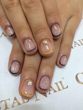 クリスタルネイル ゆめタウン博多店(CRYSTAL NAIL)/クリア縁取りネイル
