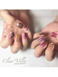 フラワー×ニュアンスネイル