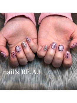 ネイルズリアル 倉敷(nail's RE.A.L)/ピンクネイル