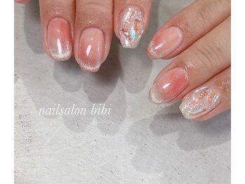 ネイルサロン ビビ(bibi)/人気の桃ネイル
