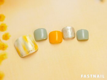 ファストネイル ロコ 志免店(FASTNAIL LOCO)の写真/【夏本番!!】≪シンプルフットジェルネイル6930円＋フットバス付≫賢く可愛く綺麗に彩る☆!