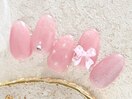 ちゅるんネイル/リボンネイル