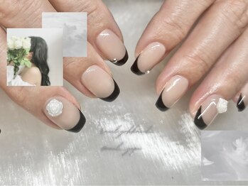 ラシル 四日市店(racil)/黒フレンチ　¥7500