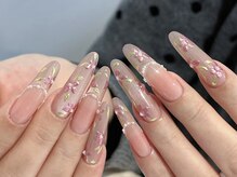 ダークハニー 池袋店(Dark Honey)/ミラーフラワーアートネイル