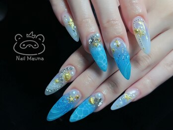ネイルマウナ(Nail Mauna)の写真/<自然かつ美しいフォルム>深爪・折れた爪◎モチの良さも◎長さだし/長さ出し/ジェルスカルプ