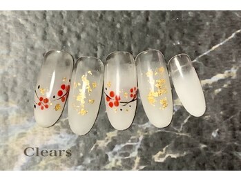 ビューティーネイルサロン クリアーズ(Clears)/手描き梅の花ネイル♪
