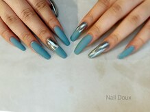 ネイル ドゥ 岡山駅前店(Nail Doux)/くすみカラー×ミラー