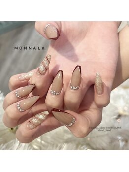 モナールアンド(MONNAL&)/赤フレンチネイル♪