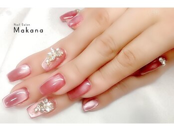 Flowerビジューネイル