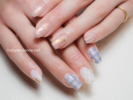 長さ出し＋デザインネイル＋