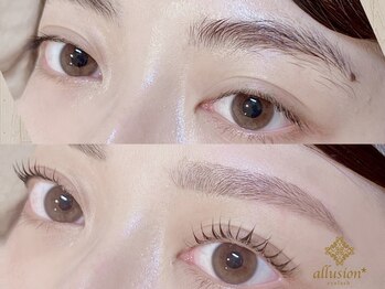 眉毛とまつげパーマ専門店【アリュージョン】和歌山店 パリジェンヌ&美眉の写真/未来の眉毛とまつ毛まで大切にした丁寧な施術で美しい目元に♪モチも◎