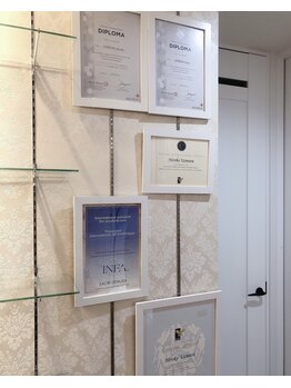 エステティックサロン ナチュラーレ/取得ライセンス