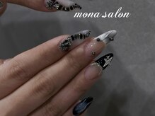 モナサロン(Mona salon)/クロムネイル 黒 ワイヤー ミラ