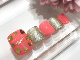 フット ピンク ハートホロ