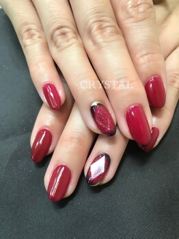 クリスタル(CRYSTAL)/ジュエルカットネイル