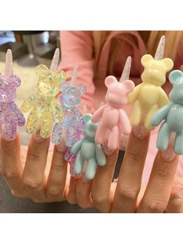 クロスネイル 渋谷店(CROSS nail)/特大パーツ＋￥１１００で付方題