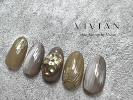 ニュアンス秋カラーネイル