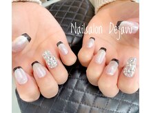 デジャヴ(Dejavu)/黒フレンチとストーン埋め尽くし