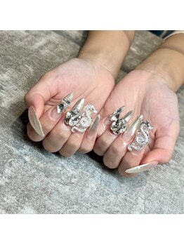 ダリア(Dahlia)/ミラーネイル