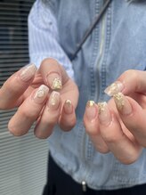 ジュアネイル(jouer nail)/ホワイトゴールドニュアンス☆