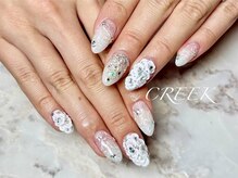 クリーク(CREEK)/ブライダル3Dフラワーネイル