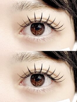 ミー 大宮一の宮通り店(me.)の写真/超軽量×ナチュラル仕上げ★柔らかく付け心地も持続も◎大人気フラットラッシュで印象的なEye♪