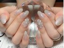 クリアお花ネイル