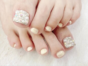 ネイルサロン ジェイ(Nail Salon J)/ミラーキラキラストーンネイル