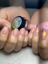 オーロラアート/うるうるネイル