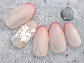 ウィスタリアフィールドネイル MONAD店(WISTARIA FIELD)/フラワー 細フレンチ