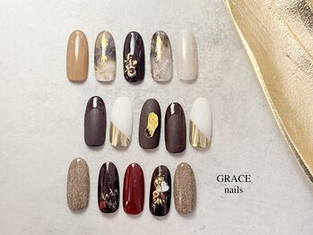 グレース ネイルズ(GRACE nails)/大人のバレンタインネイル
