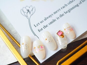 ナチュラボ ネイル(NATURA:BO NAIL)/ビジューネイル(ニュアンス)