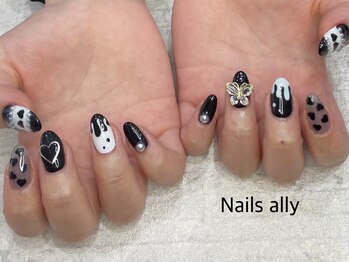 ネイルズアリー 立川店(Nails ally)/バタフライ×ハート×ホログラム